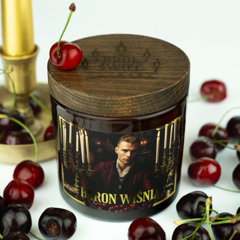 Świeca sojowa Baron Wiśnia – zapach inspirowany Tom Ford Lost Cherry, Król Świec