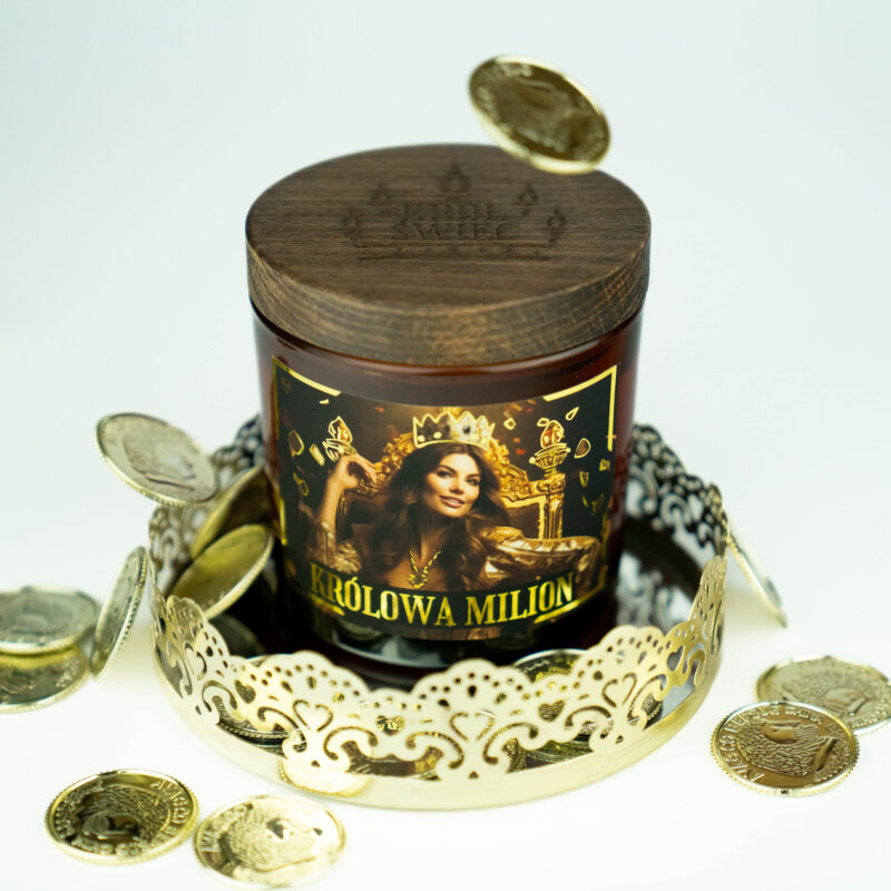 Świeca sojowa Królowa Milion – luksusowa świeca z kolekcji Dwór Królewski