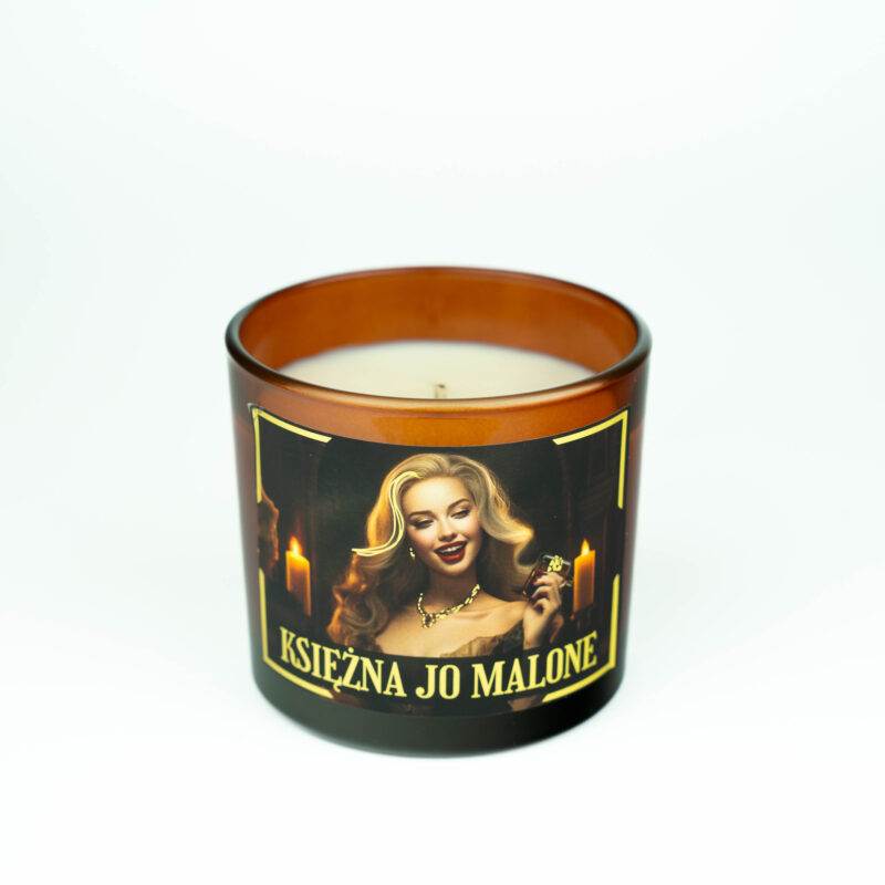 Świeca sojowa Księżna Jo Malone w szklanym słoju inspirowana perfumami Jo Malone Peony & Blush Suede