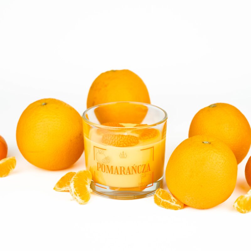 Świeca Pomarańcza w szklanym słoiku – dekoracyjna świeca Król Świec