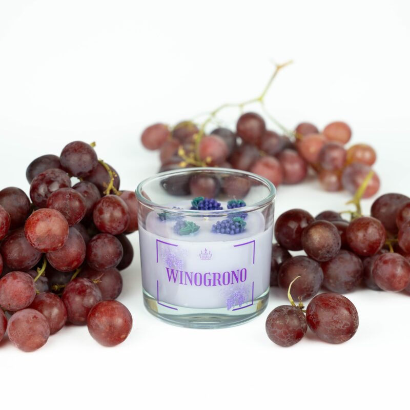 Świeca zapachowa Winogrono – naturalna świeca 300 ml o aromacie dojrzałych winogron